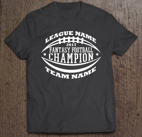 Customized and Personalized Fantasy Football Champion T-shirt - Image 5